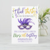 Mardi Gras Uitnodiging (Staand voorkant)