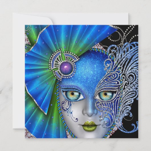 Mardi Gras Uitnodiging (Voorkant)