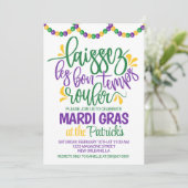 Mardi Gras Uitnodiging (Staand voorkant)