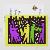 Mardi Gras Uitnodiging (Voorkant / Achterkant)