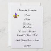 Mardi Gras Uitnodiging (Achterkant)