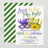 Mardi Gras Uitnodiging (Voorkant / Achterkant)