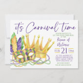 Mardi Gras Uitnodiging (Voorkant)