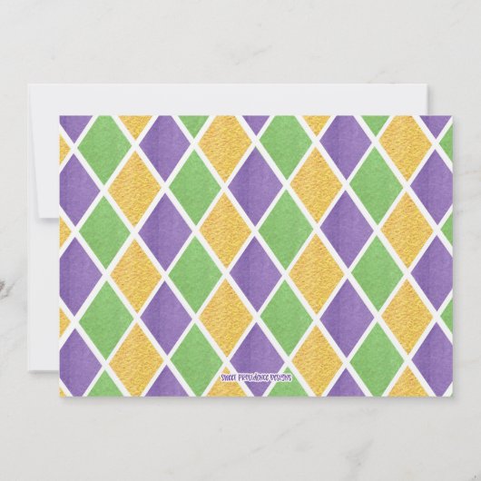 Mardi Gras Uitnodiging (Achterkant)