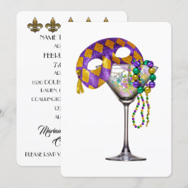 Mardi Gras - Uitnodiging voor een cocktailparty