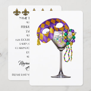 Mardi Gras - Uitnodiging voor een cocktailparty