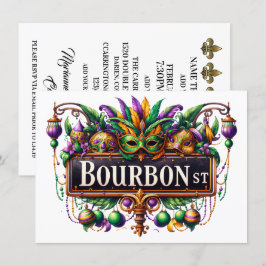 Mardi Gras - Uitnodiging voor een cocktailparty