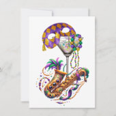 Mardi Gras - Uitnodiging voor een cocktailparty (Voorkant)