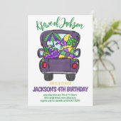 Mardi Gras Uitnodiging voor verjaardag (Staand voorkant)