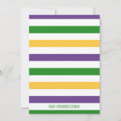 Mardi Gras Uitnodiging voor verjaardag (Achterkant)