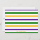 Mardi Gras Uitnodiging voor verjaardag (Achterkant)