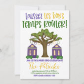 Mardi Gras Uitnodiging voor viering (Voorkant)