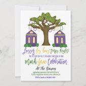 Mardi Gras Uitnodiging voor viering (Voorkant)