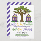 Mardi Gras Uitnodiging voor viering (Voorkant / Achterkant)