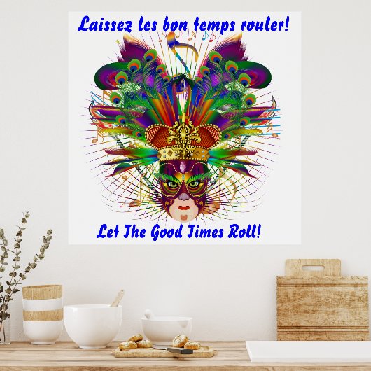 Mardi Gras, Uitzicht notities Poster (Keuken)