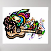 Mardi Gras Ukulele Poster (Voorkant)