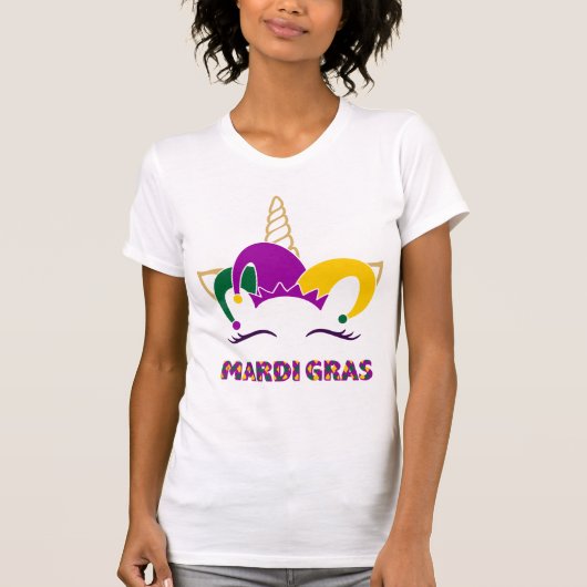 Mardi Gras Unicorn t-Shirt (Voorkant)