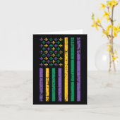 Mardi Gras Us Flag Kaart (Gele Bloem)