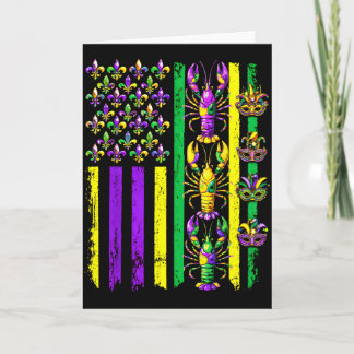 Mardi Gras Usa American Flag Crawfish Carnival Men Kaart
