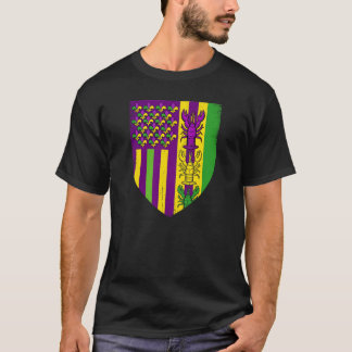 Mardi Gras USA American Flag Crawfish T-shirt