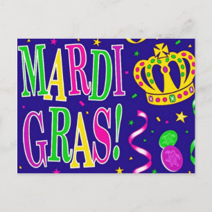 MARDI GRAS VALENTIJNSE FEESTDAGENKAART