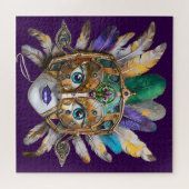 Mardi Gras Veer- en Metaal Masker Legpuzzel (Horizontaal)