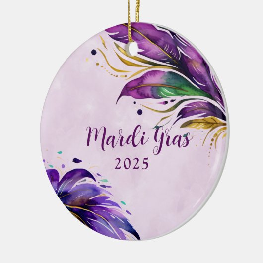 Mardi Gras Veer Gedateerd Keramisch Ornament (Links)