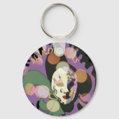 Mardi Gras Venetiaans Masker versie 2 Sleutelhanger (Achterkant)