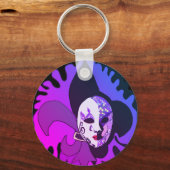 Mardi Gras Venetian Mask Colourful Sleutelhanger (Achterkant)