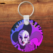 Mardi Gras Venetian Mask Colourful Sleutelhanger (Voorkant)