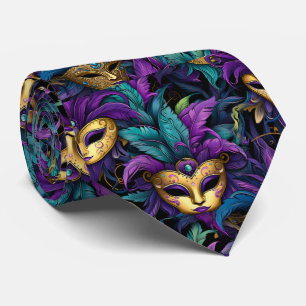 Mardi Gras-veren en -maskers nekband Stropdas