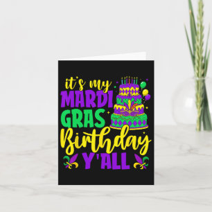 Mardi Gras Verjaardag Het is mijn Mardi Gras Verja Kaart