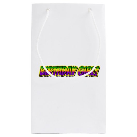 Mardi Gras Verjaardagsmeisje! Klein Cadeauzakje (Achterkant)