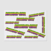 Mardi Gras Verjaardagsmeisje! Tissuepapier (Voorkant)