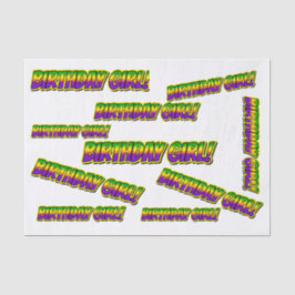 Mardi Gras Verjaardagsmeisje! Tissuepapier