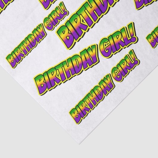 Mardi Gras Verjaardagsmeisje! Tissuepapier (Detail)