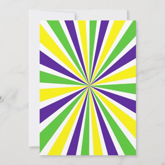 Mardi gras verjaardagsuitnodiging kaart (Achterkant)