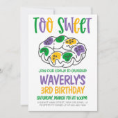 Mardi Gras verjaardagsuitnodiging Kaart (Voorkant)