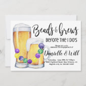 Mardi Gras Verloving Invitation Kaart (Voorkant)