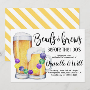 Mardi Gras-verlovingsuitnodiging Kaart
