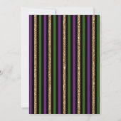 Mardi Gras Vertical Lines Golden Glitter NOLA Kaart (Voorkant)