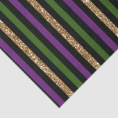 Mardi Gras Vertical Lines Golden Glitter NOLA Tissuepapier (Detail)