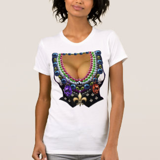 Mardi Gras Vest met kralen T-shirt