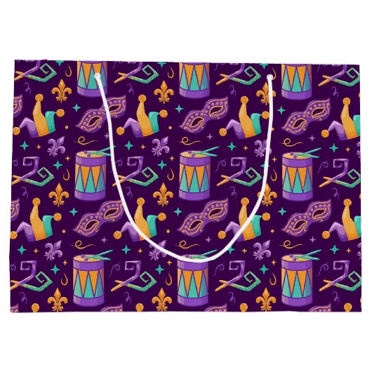 Mardi Gras Vette Dinsdag Carnaval Groot Cadeauzakje (Achterkant)