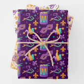 Mardi Gras Vette Dinsdag Carnaval Inpakpapier Vel (In situ)