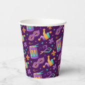 Mardi Gras Vette Dinsdag Carnaval Papieren Bekers (Achterkant)