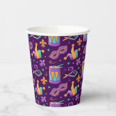 Mardi Gras Vette Dinsdag Carnaval Papieren Bekers (Links)