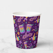 Mardi Gras Vette Dinsdag Carnaval Papieren Bekers (Rechts)