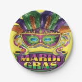 Mardi Gras Vette Dinsdag New Orleans Papier Borden Papieren Bordje (Voorkant)