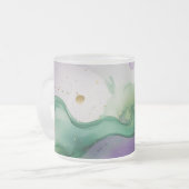 Mardi Gras Vibes Waterverf Ink Matglas Koffiemok (Voorkant links)